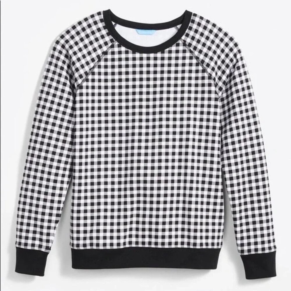 Vintage Black Gingham Draper James Sweatshirt